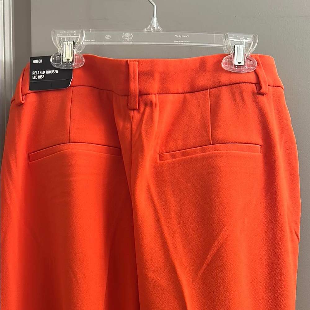Express Orange Wide Leg Pants with Vibrant Style - Picture 4 of 5